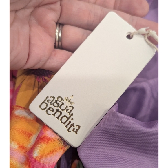 NWT Agua Bendita X Revolve Jamie One Piece In Hazel Fuschia Medium - Picture 7 of 10